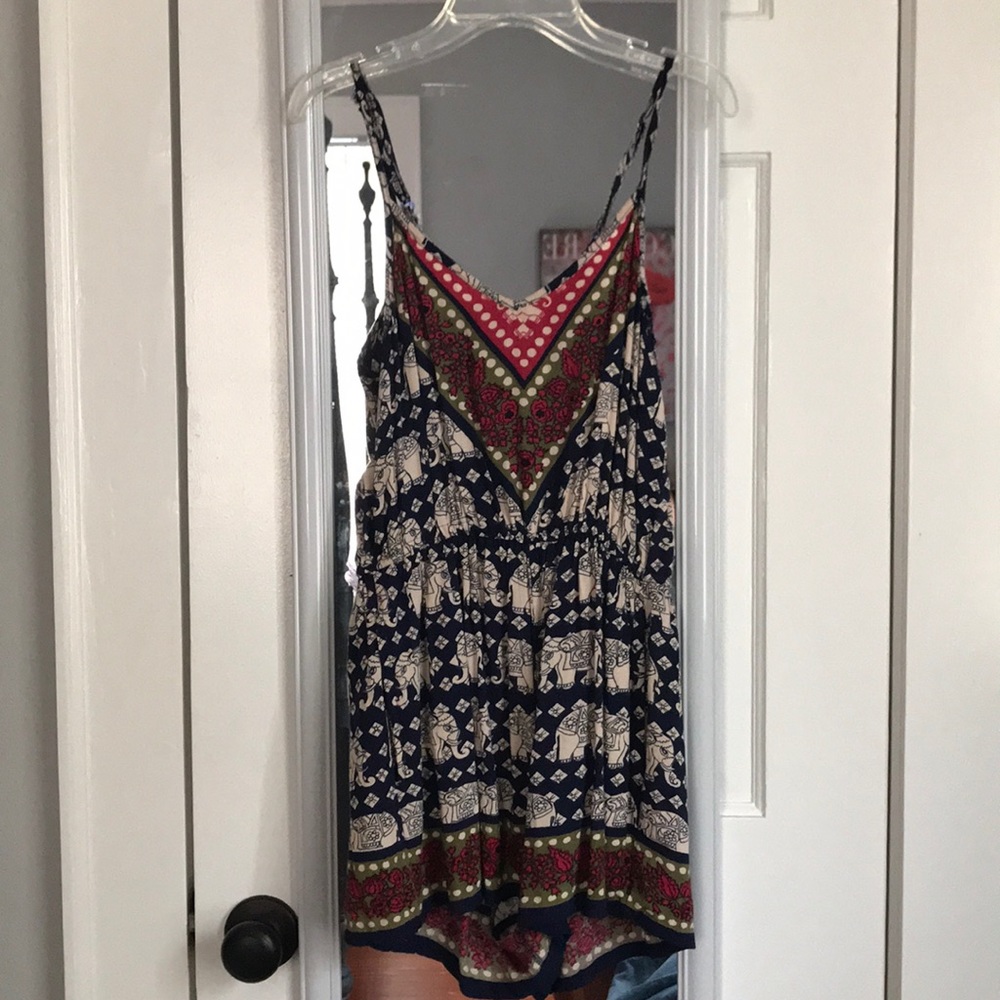 Elephant Print Romper